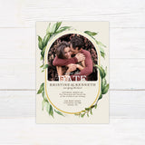 Gold Frame Foliage Invitations - goprintplus