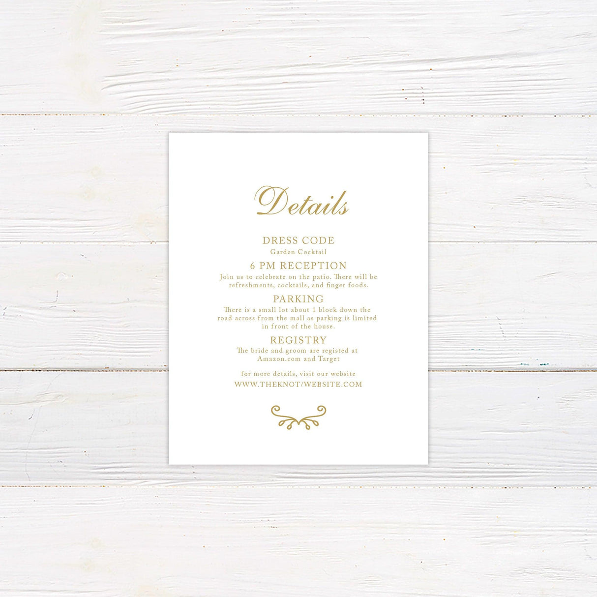 Gold Fringe Details Cards - goprintplus