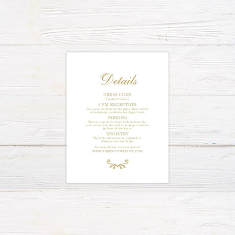 Gold Fringe Details Cards - goprintplus