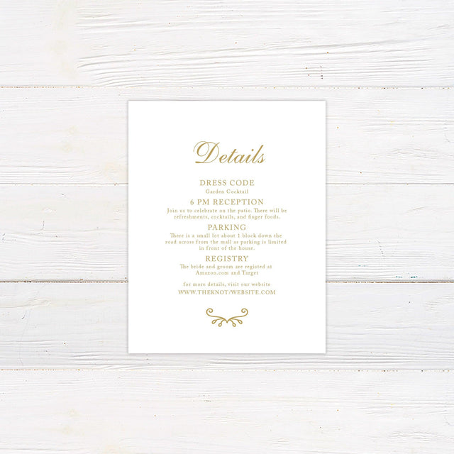 Gold Fringe Details Cards - goprintplus