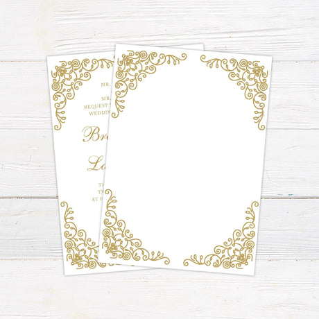 Gold Fringe Invitations - goprintplus