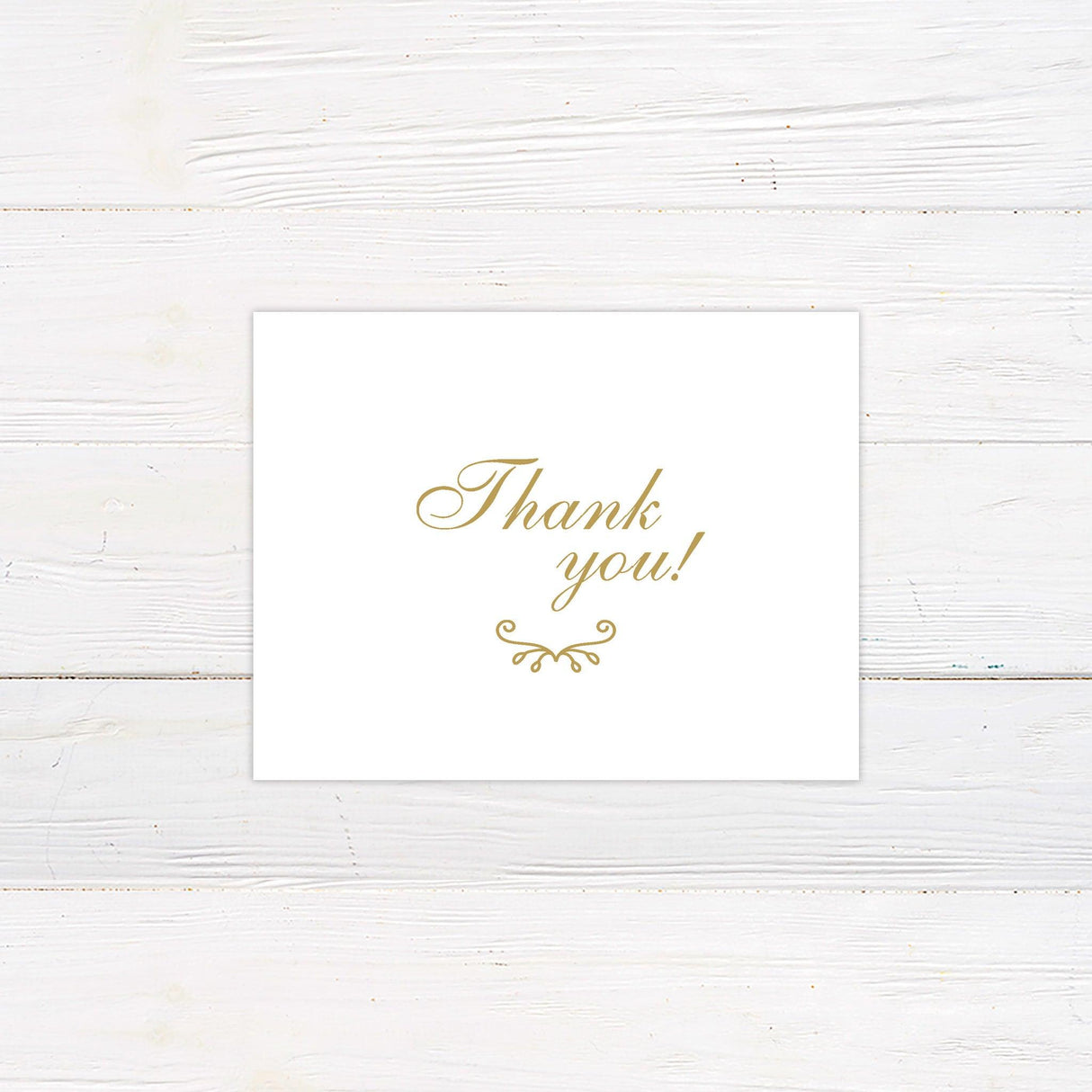 Gold Fringe Thank You Card - goprintplus