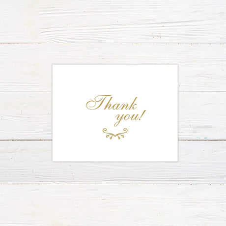 Gold Fringe Thank You Card - goprintplus