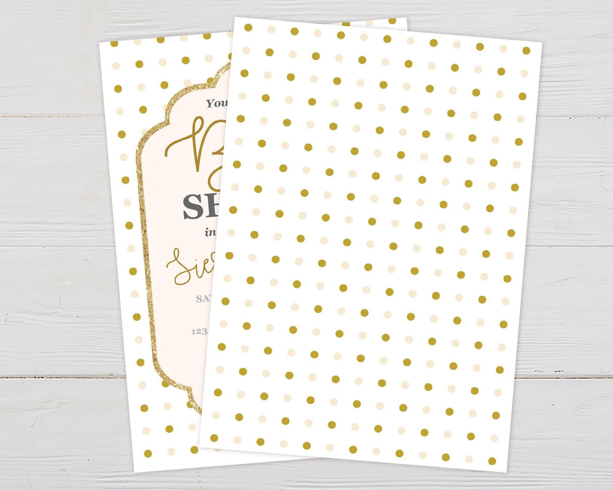 Gold Polka Dot Shower - goprintplus