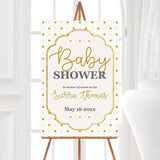 Gold Polka Dot Shower - goprintplus