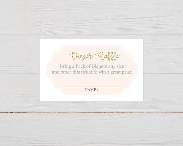 Gold Polka Dot Diaper Raffle - goprintplus