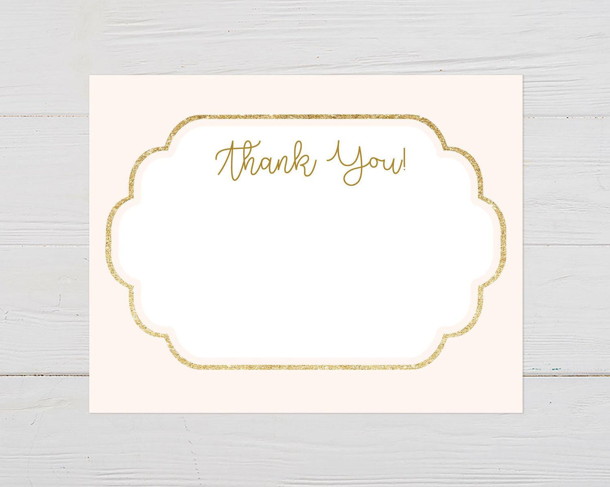 Gold Polka Dot Thank You Card - goprintplus