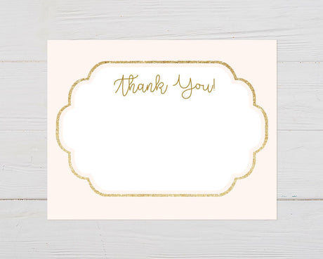 Gold Polka Dot Thank You Card - goprintplus