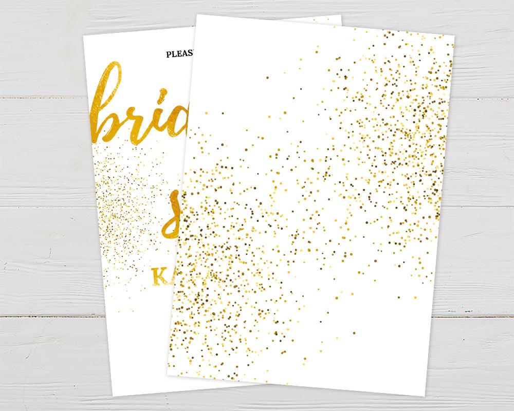 Gold Shimmer Invitation - goprintplus