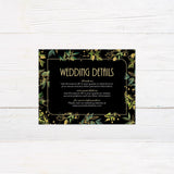 Green and Gold Foliage Invitations - goprintplus