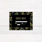 Green and Gold Foliage Invitations - goprintplus