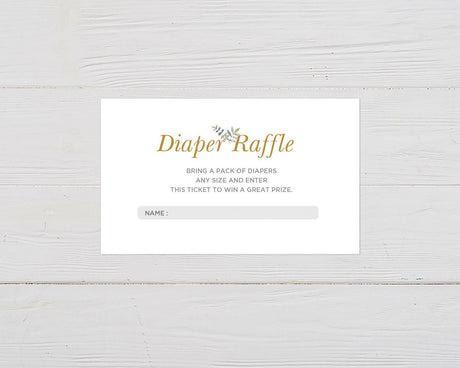 Botanical Leaf Diaper Raffle - goprintplus