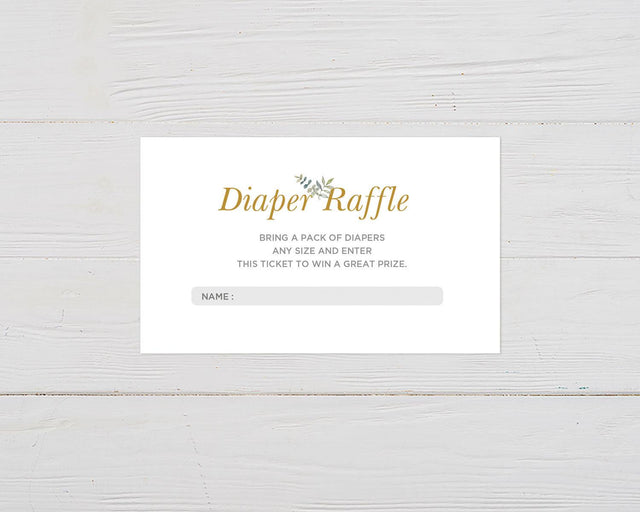 Botanical Leaf Diaper Raffle - goprintplus