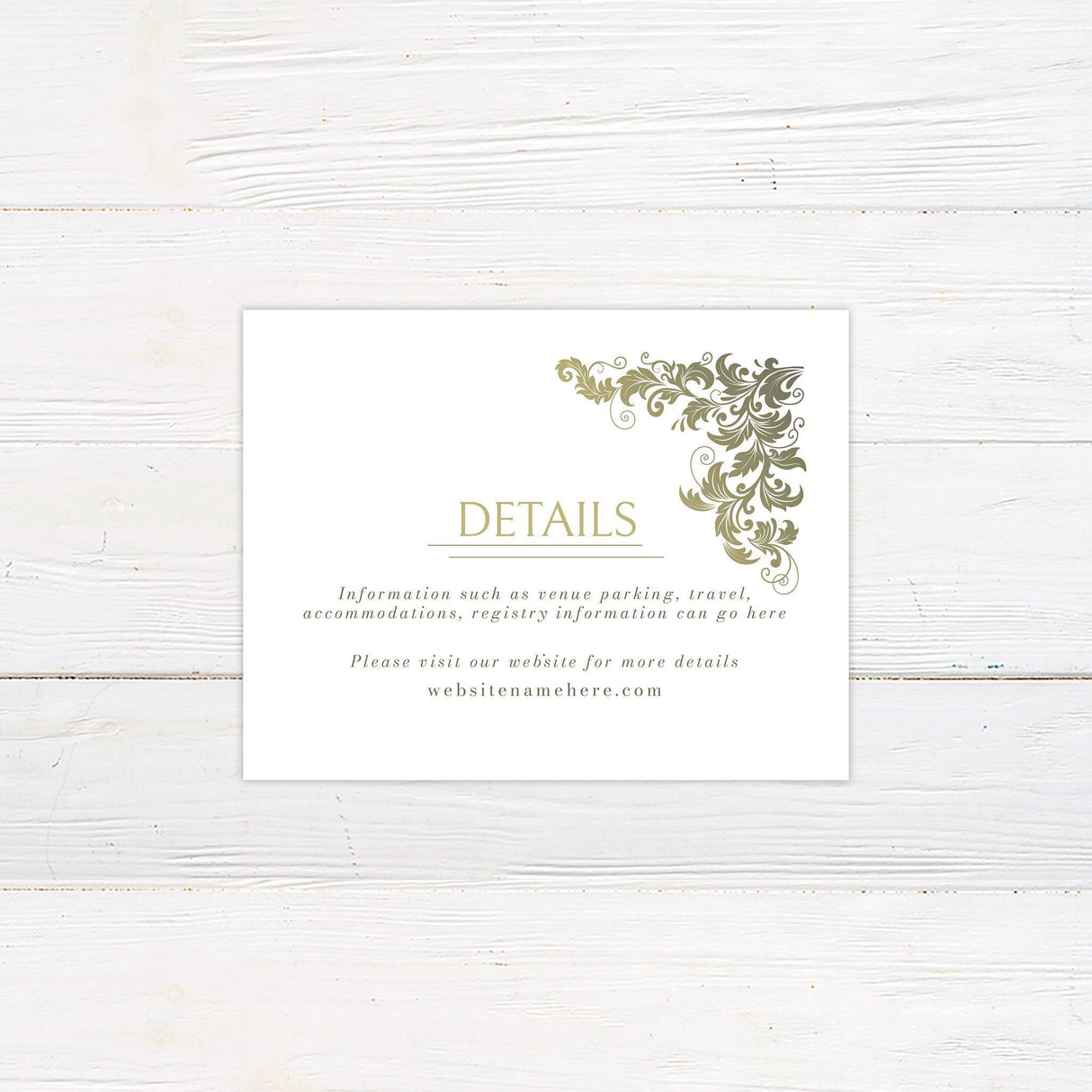 Gold to Green Details Cards - goprintplus