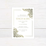 Gold to Green Invitations - goprintplus