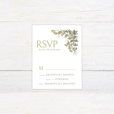 Gold to Green Invitations - goprintplus