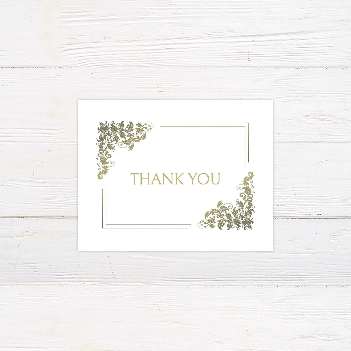 Gold to Green Thank You Card - goprintplus