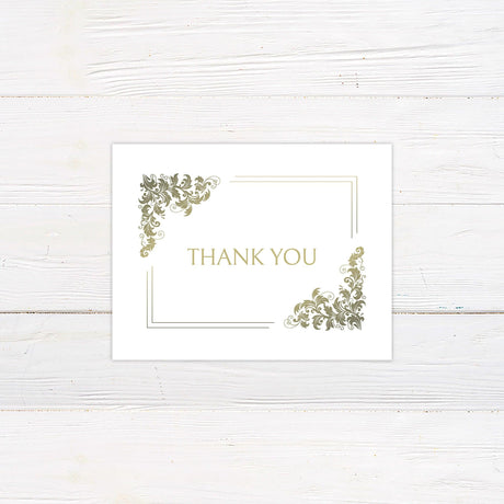 Gold to Green Thank You Card - goprintplus