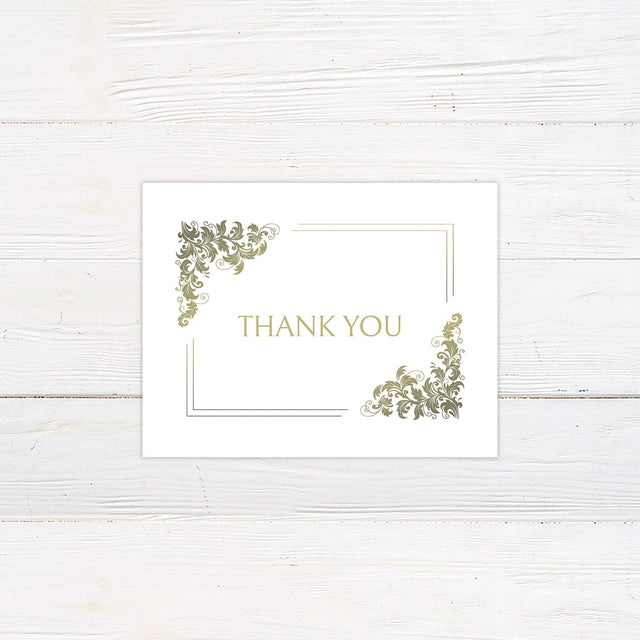 Gold to Green Thank You Card - goprintplus