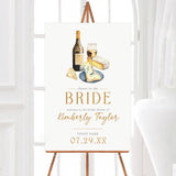 Gold Cheers to the Bride Invitation - goprintplus