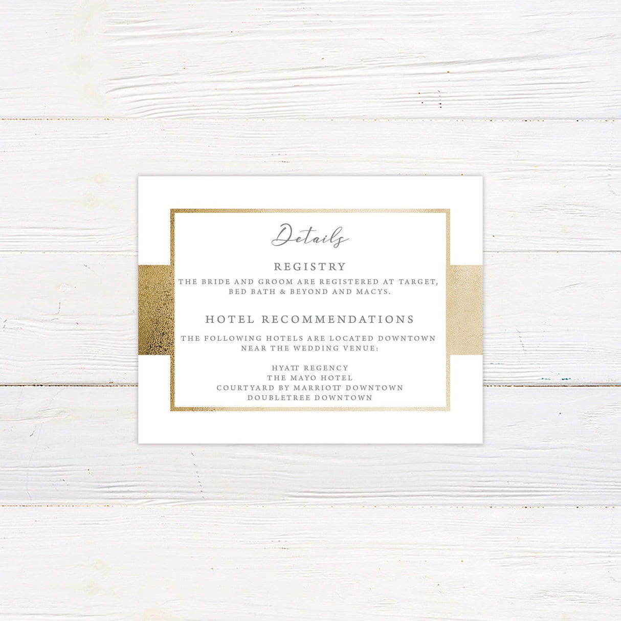 Gold Ribbon Details Cards - goprintplus