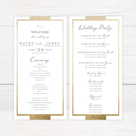 Gold Ribbon Invitations - goprintplus