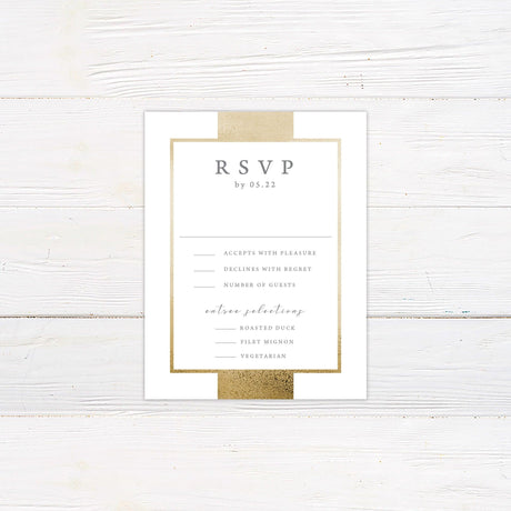 Gold Ribbon Invitations - goprintplus