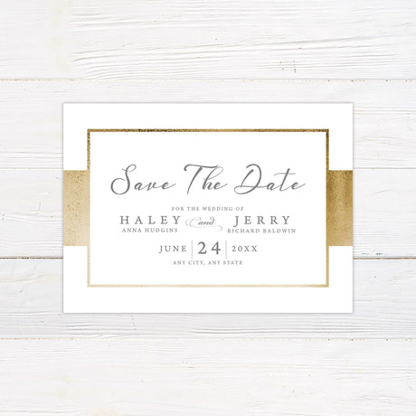 Gold Ribbon Invitations - goprintplus