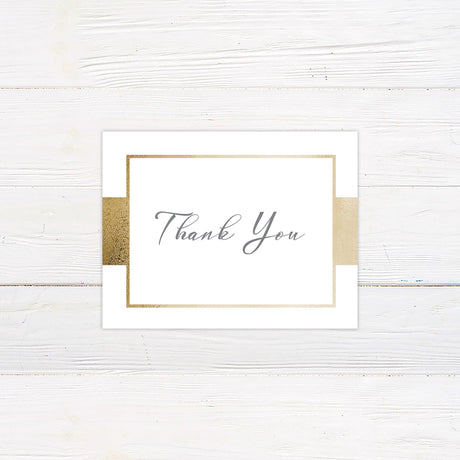 Gold Ribbon Thank You Card - goprintplus