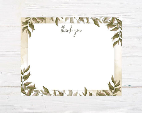 Gold Watercolor Thank You Card - goprintplus