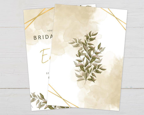 Gold Watercolor Invitation - goprintplus