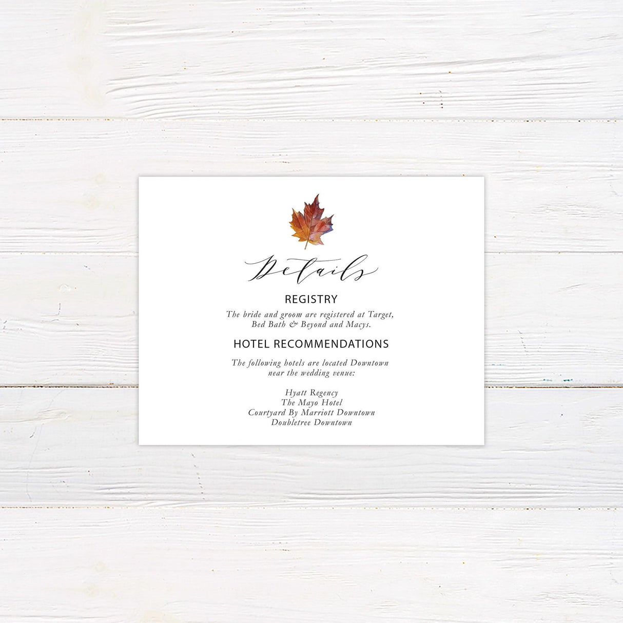 Golden Fall Details Cards - goprintplus