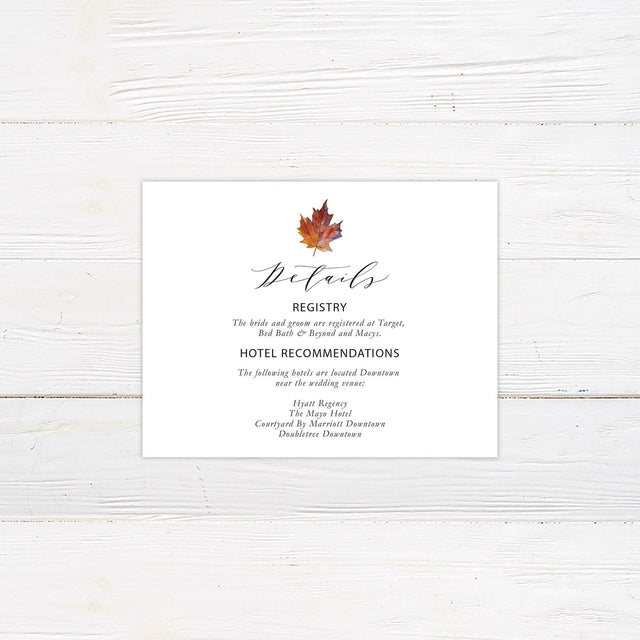 Golden Fall Details Cards - goprintplus