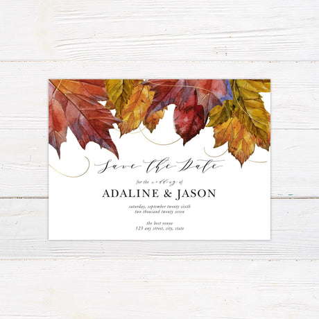 Golden Fall Invitations - goprintplus