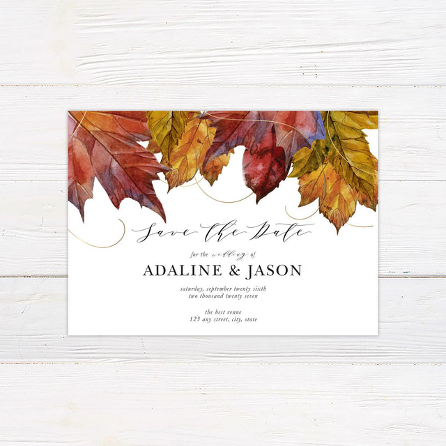 Golden Fall Save The Date - goprintplus