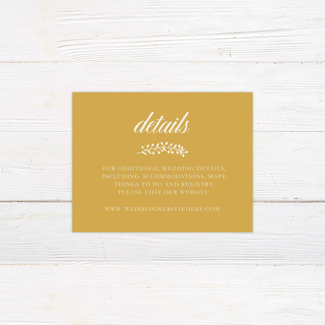 Golden Leaves Details Cards - goprintplus