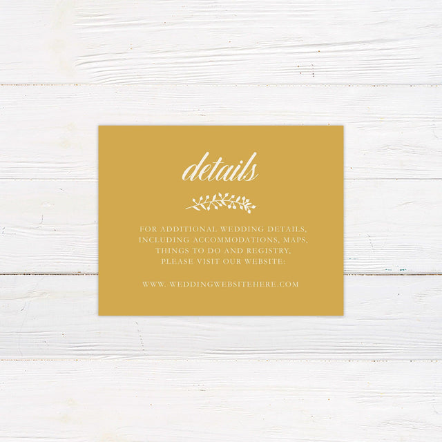 Golden Leaves Details Cards - goprintplus