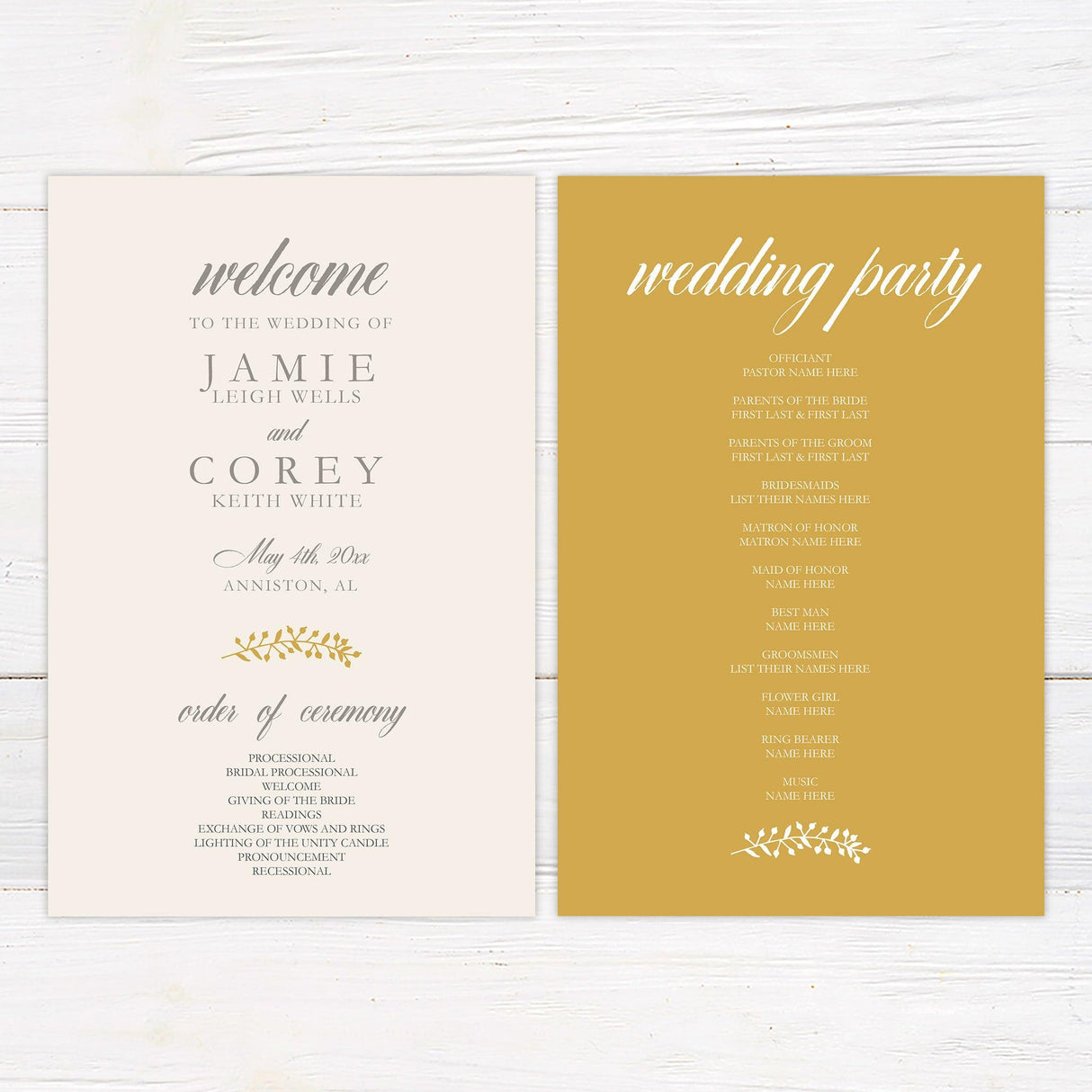 Golden Leaves Invitations - goprintplus