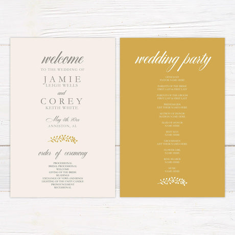 Golden Leaves Invitations - goprintplus