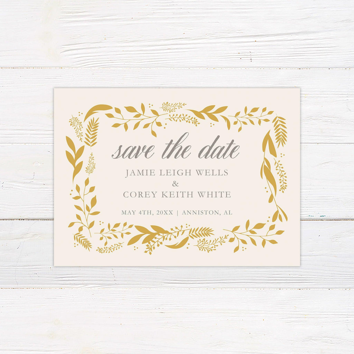 Golden Leaves Invitations - goprintplus