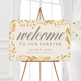 Golden Leaves Invitations - goprintplus