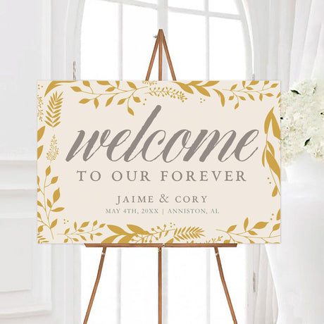 Golden Leaves Invitations - goprintplus