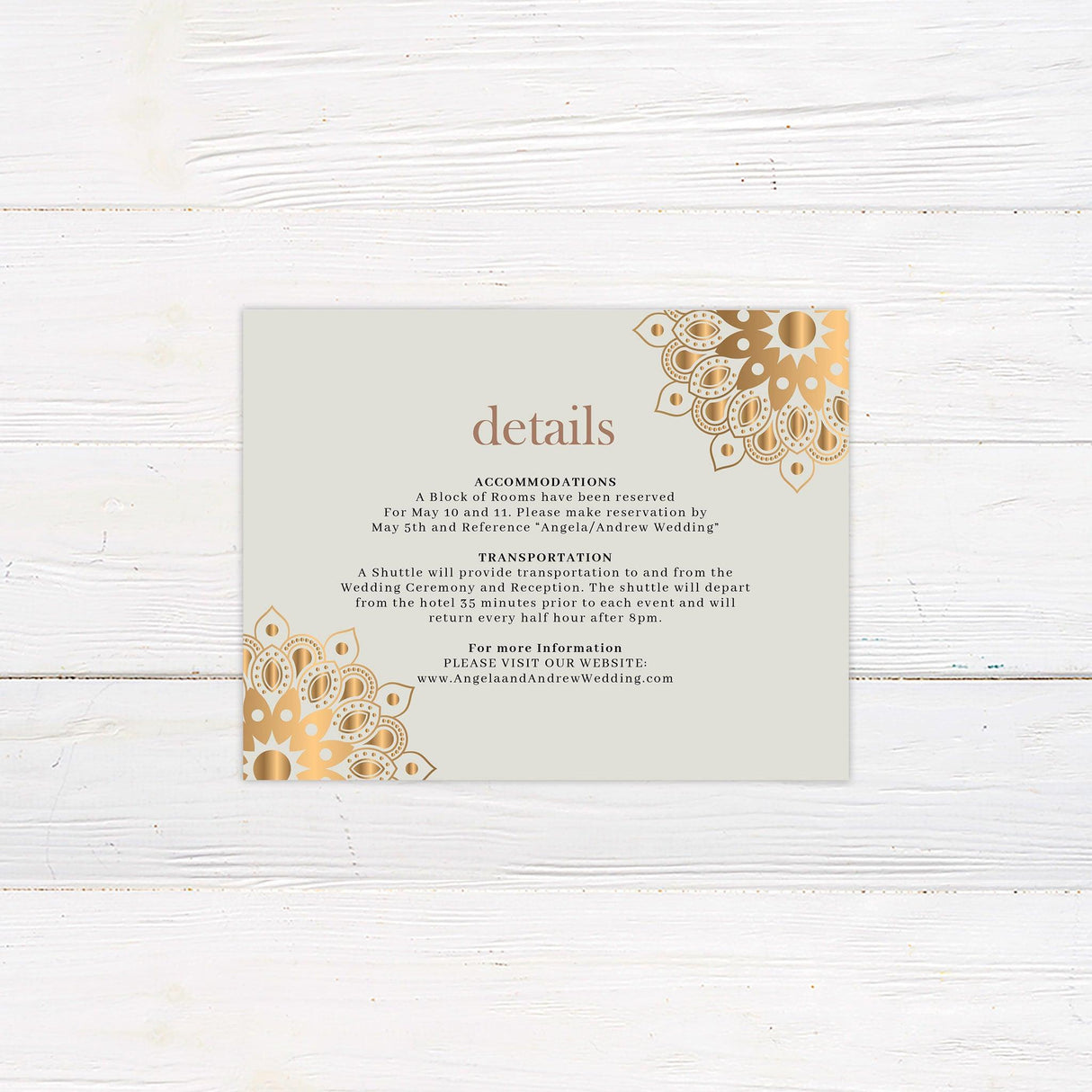 Golden Mandala Details Cards - goprintplus