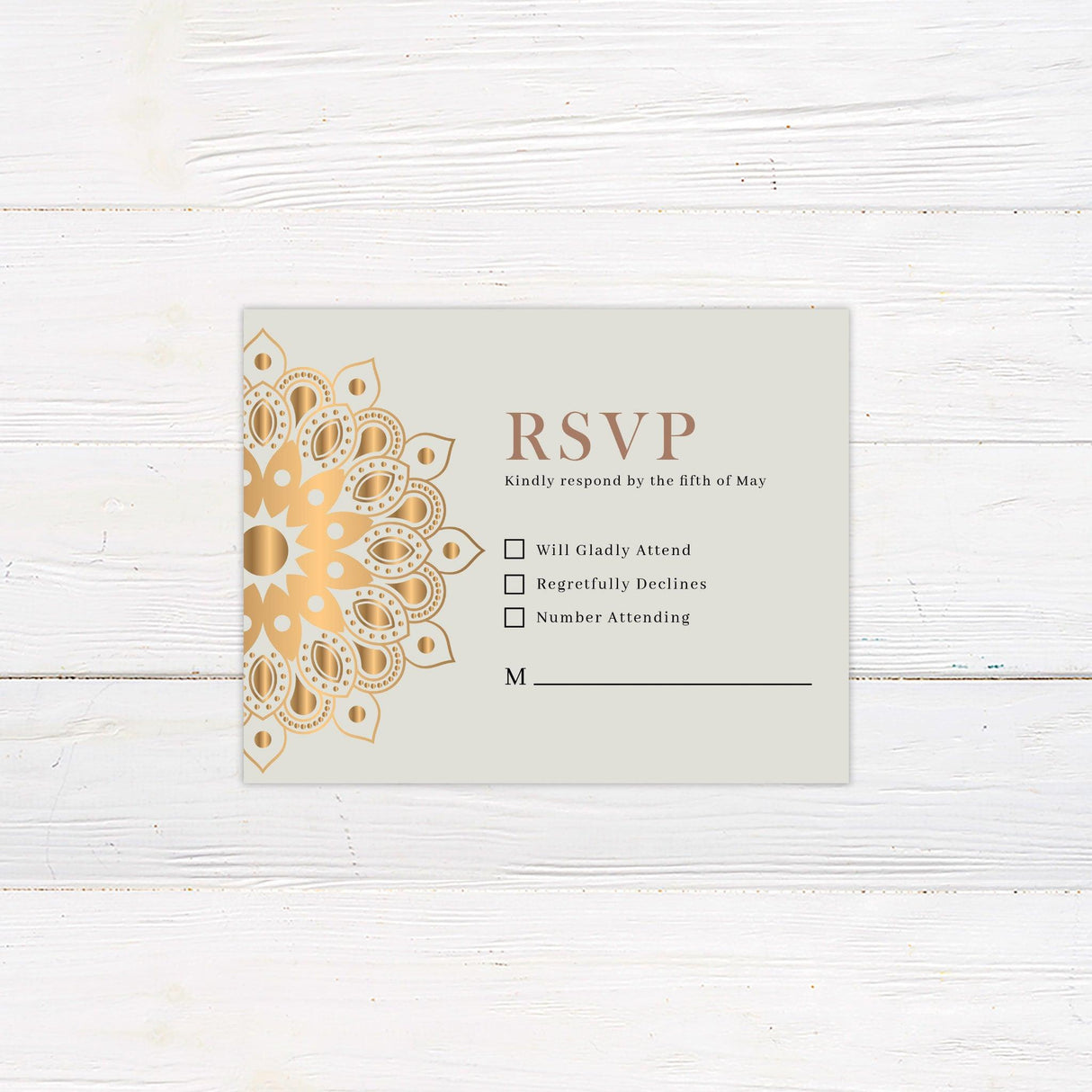 Golden Mandala RSVP - goprintplus