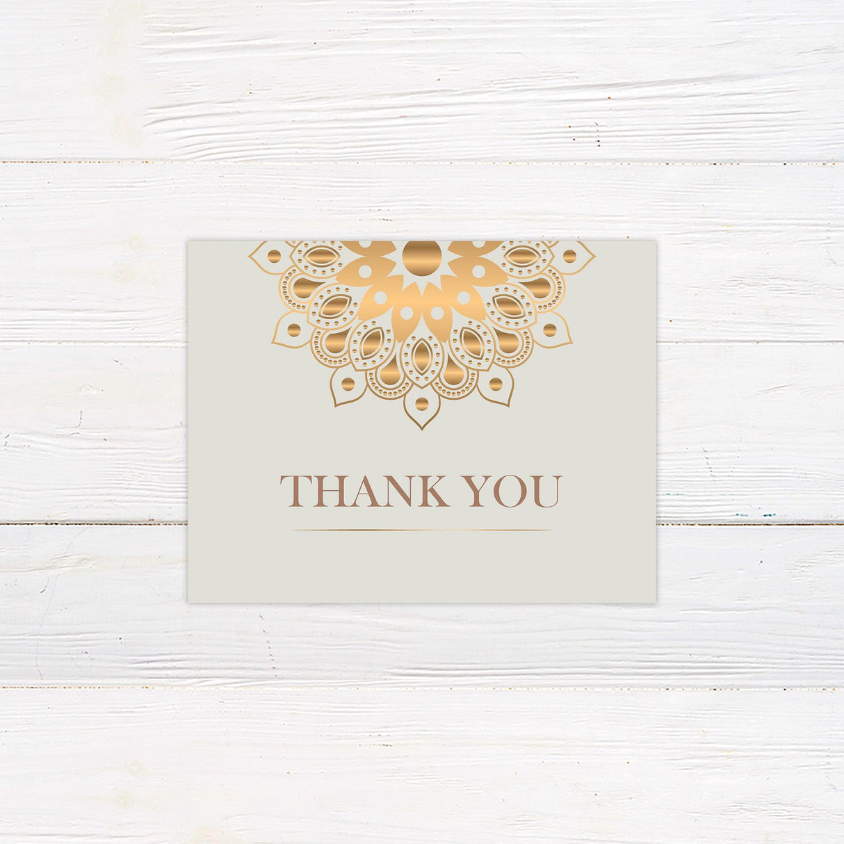 Golden Mandala Wedding Thank You Card - goprintplus