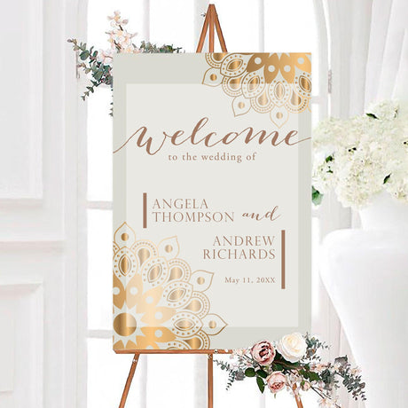 Golden Mandala Invitations - goprintplus