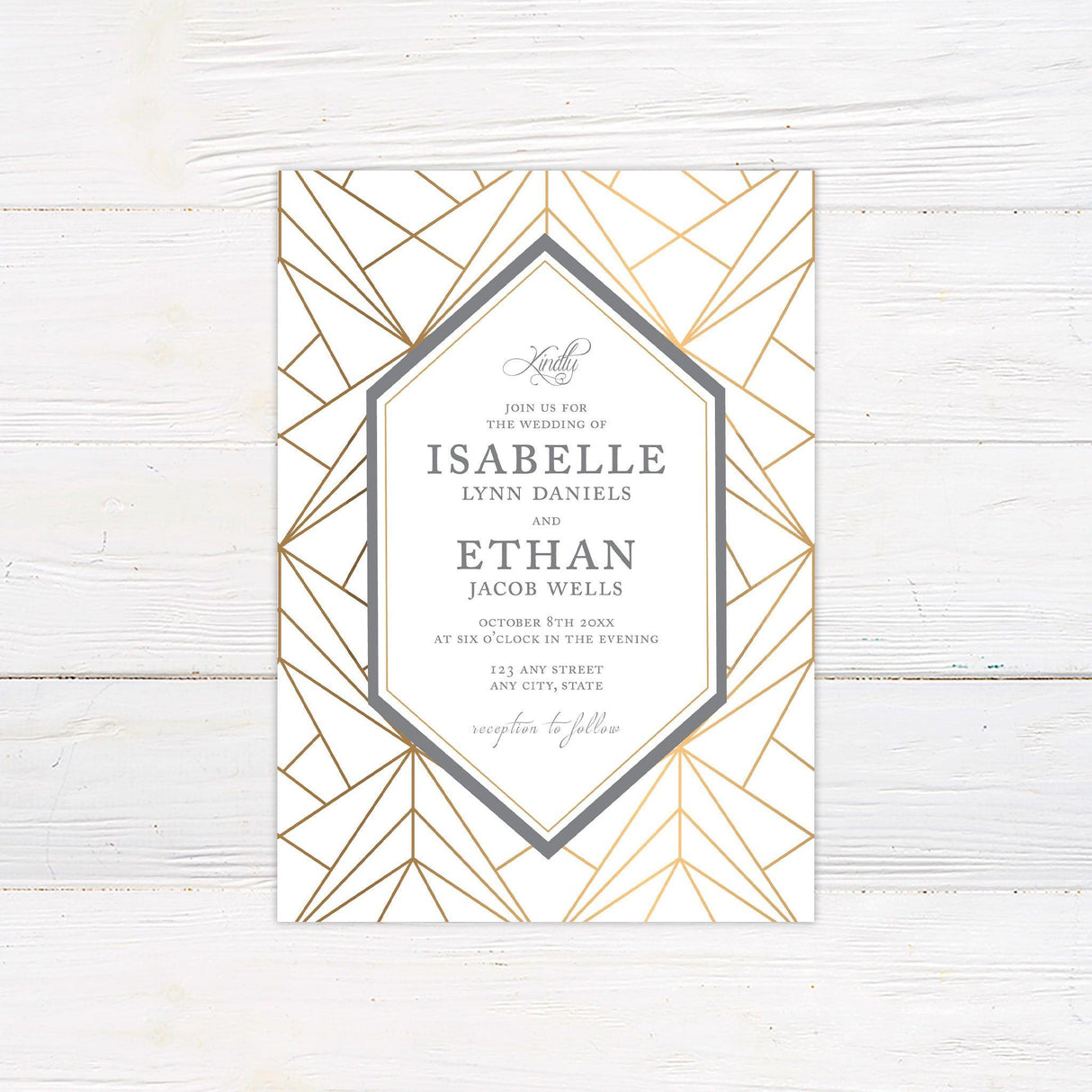 Golden Web Invitations - goprintplus