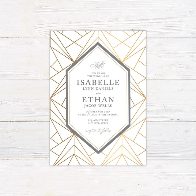 Golden Web Invitations - goprintplus