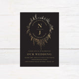 Golden Wreath Invitations - goprintplus