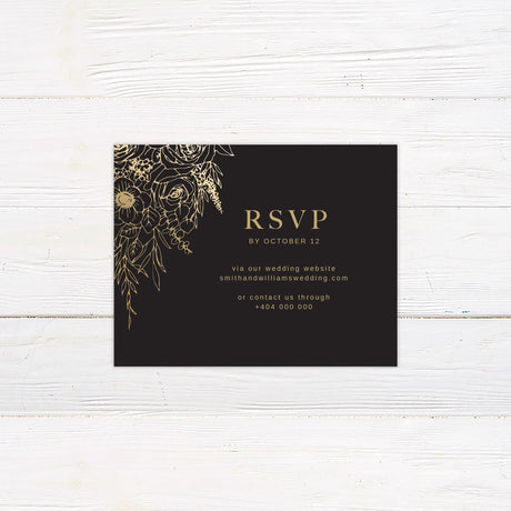 Golden Wreath Invitations - goprintplus